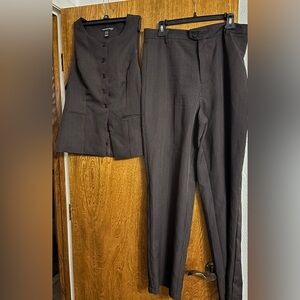 Streetwear Society Brown Pinstripe Pantsuit